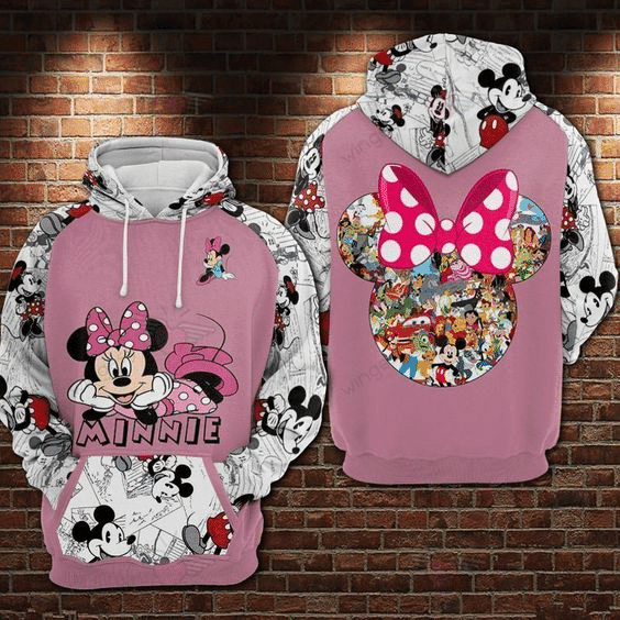 So Lovely Minne Mouse Comics 109 Cartoon Graphic Outfits Aop Hoodie