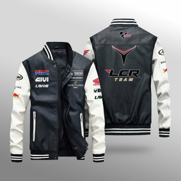 Motogp Lcr Honda Team Lavor Leather Bomber Jacket 3 11