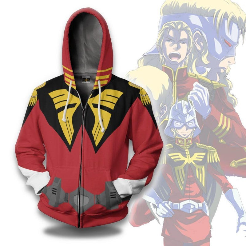 Char Aznable Mobile Suit Gundam Cosplay Costume 3D All Over Print Hoodie & Zip Hoodie