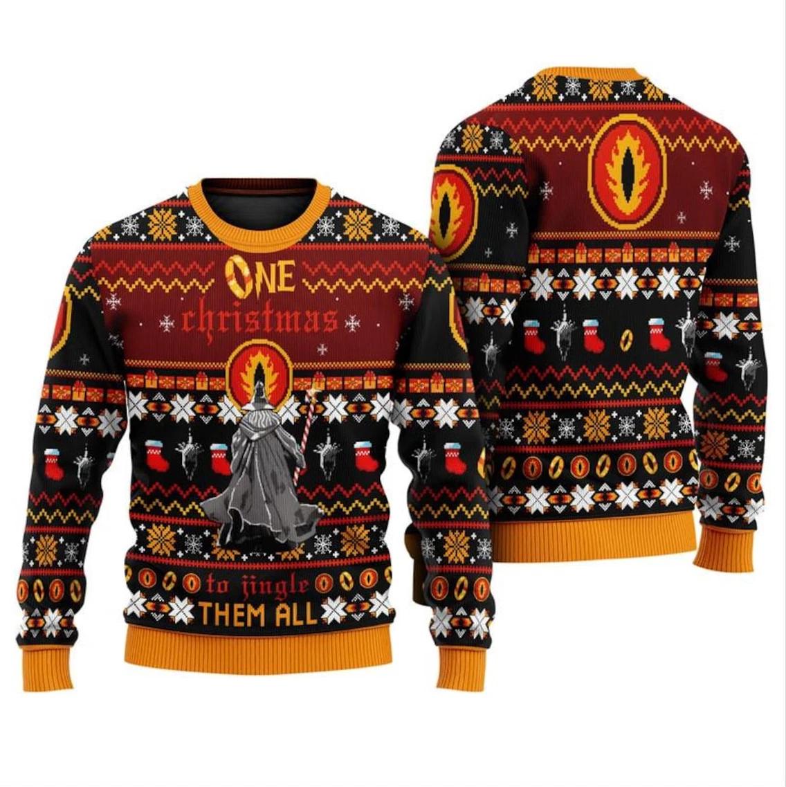 The Lord Of Ring Gandalf The Lord Of Ring Ugly Christmas Sweater