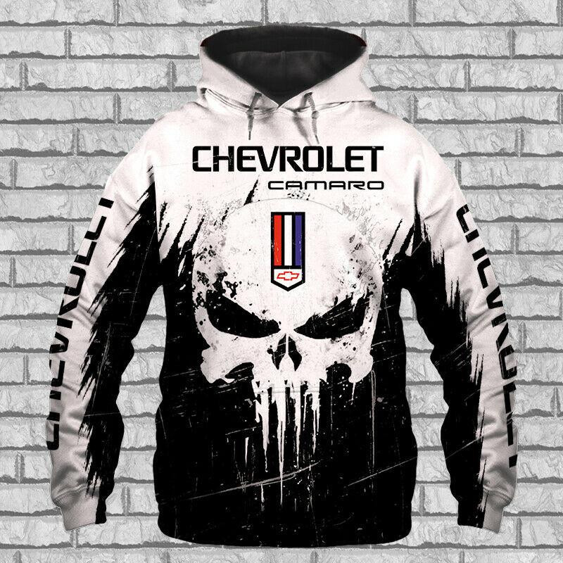 Chevrolet Camaro Skull Racing 3d All Over Print Hoodie 357