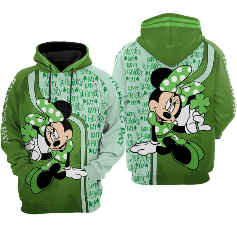 Patrick's Day Minnie Hoodie Zip Hoodie