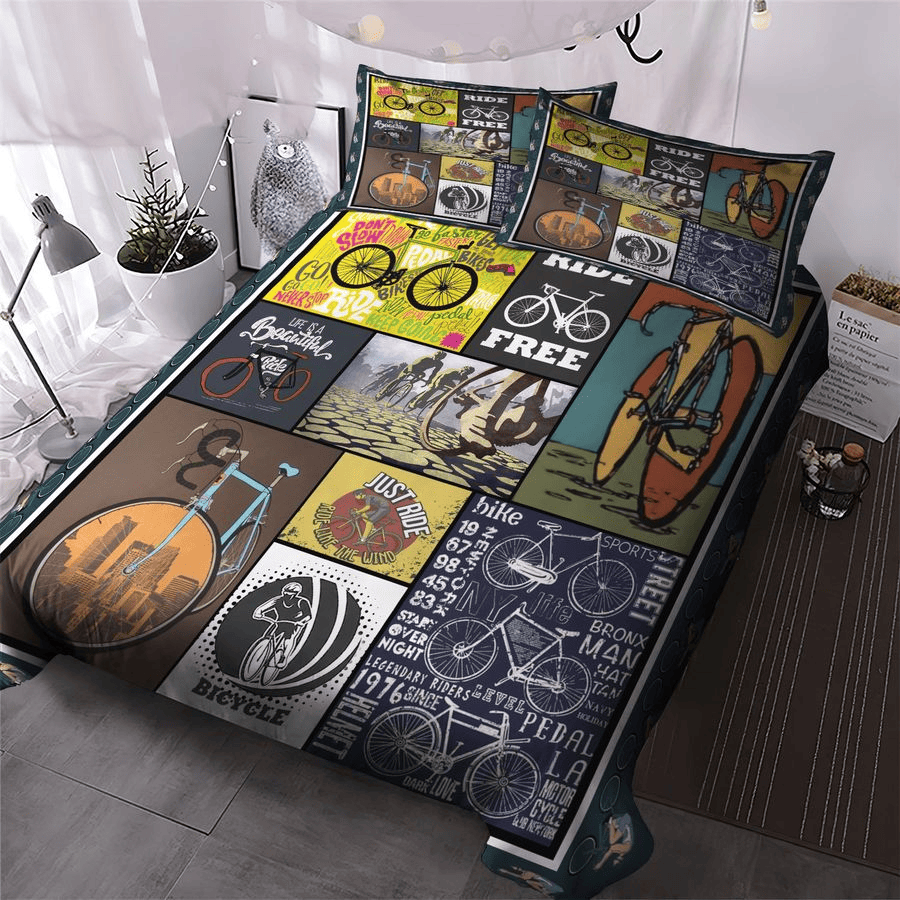 Bicycle Bedding Set Just Ride Ride Like A Wind Duvet Covers