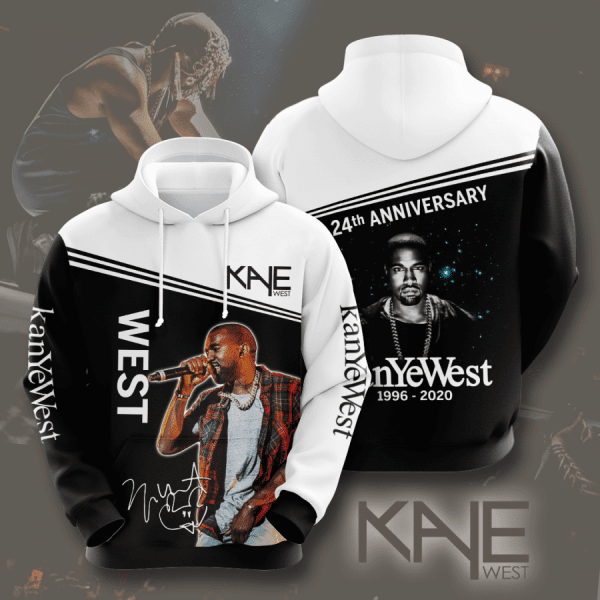 Kanye West 24th Anniversary 1966 2020 Signature Design Gift For Fan Custom 3d Hoodie All Over Printed Hoodie