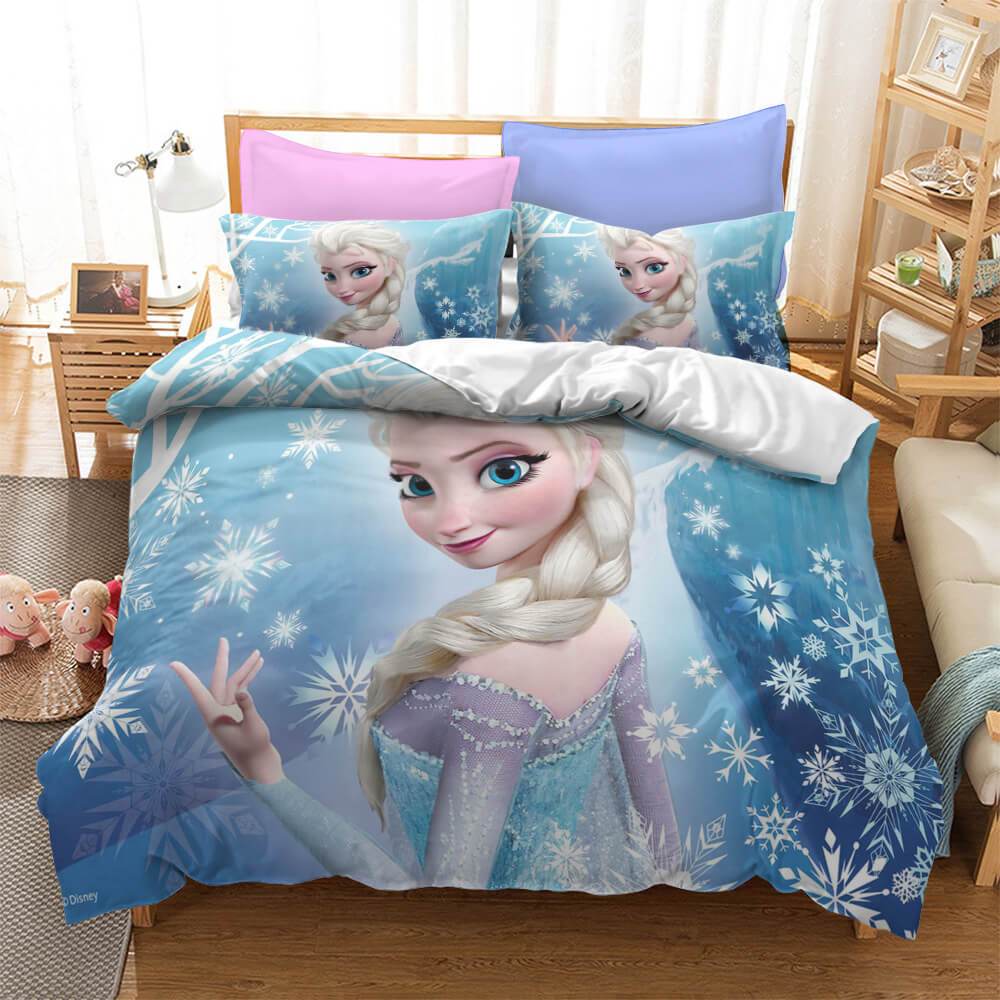 Frozen Bedding Set Elsa Making Snowflakes Graphic Duvet Covers