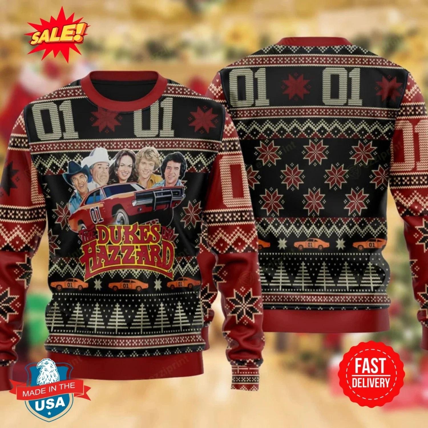 The Dukes of Hazzard Ugly Christmas Sweater