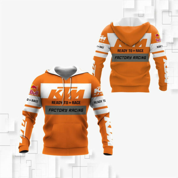 Ktm Racing Shirt 801, 3d Hoodie Zip Hoodie 1274