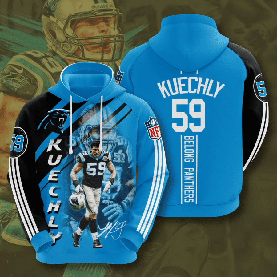 Carolina Panthers Luke Kuechly 3D All Over Print Hoodie & Zip Hoodie