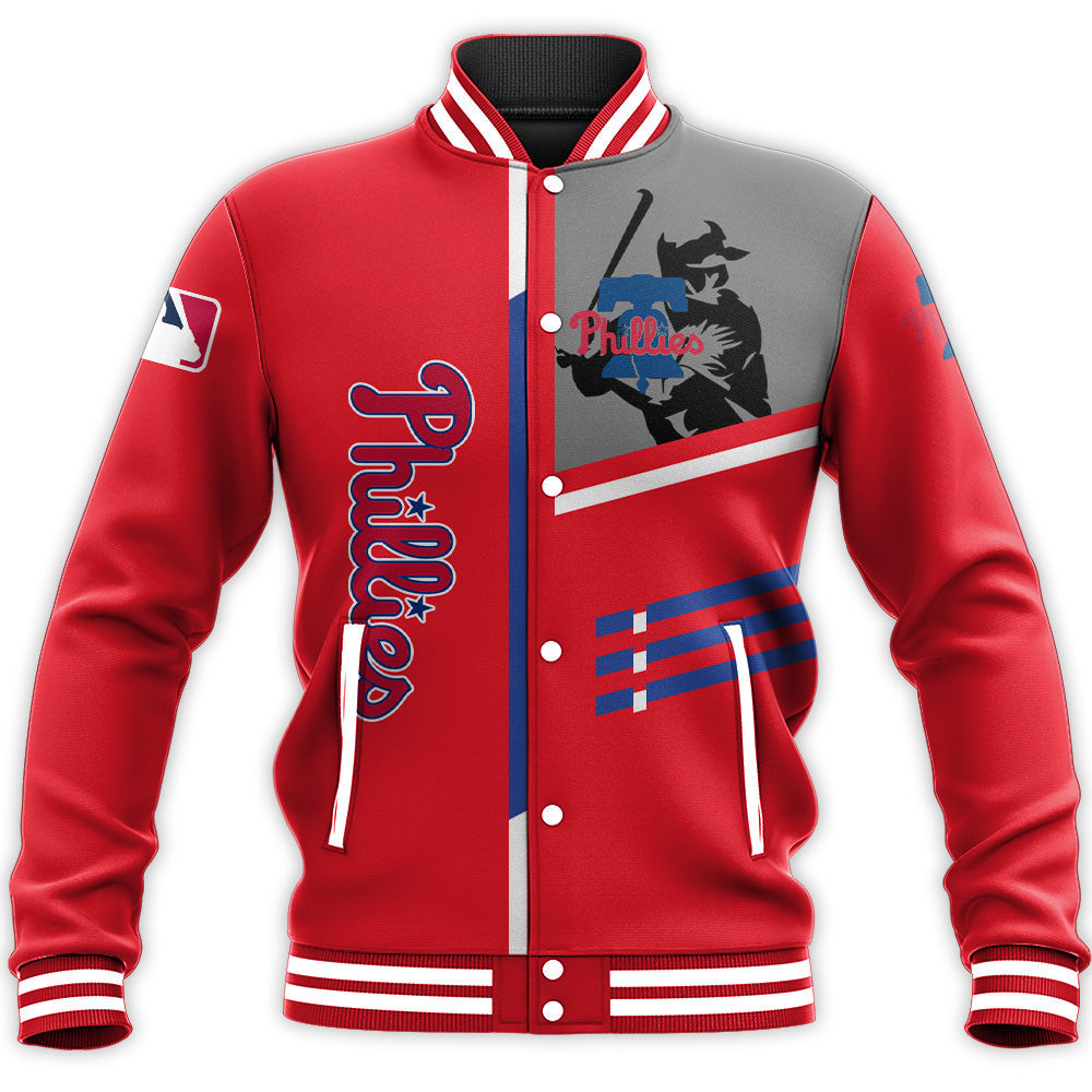Philadelphia Phillies Custom Name Number Baseball Jacket V2