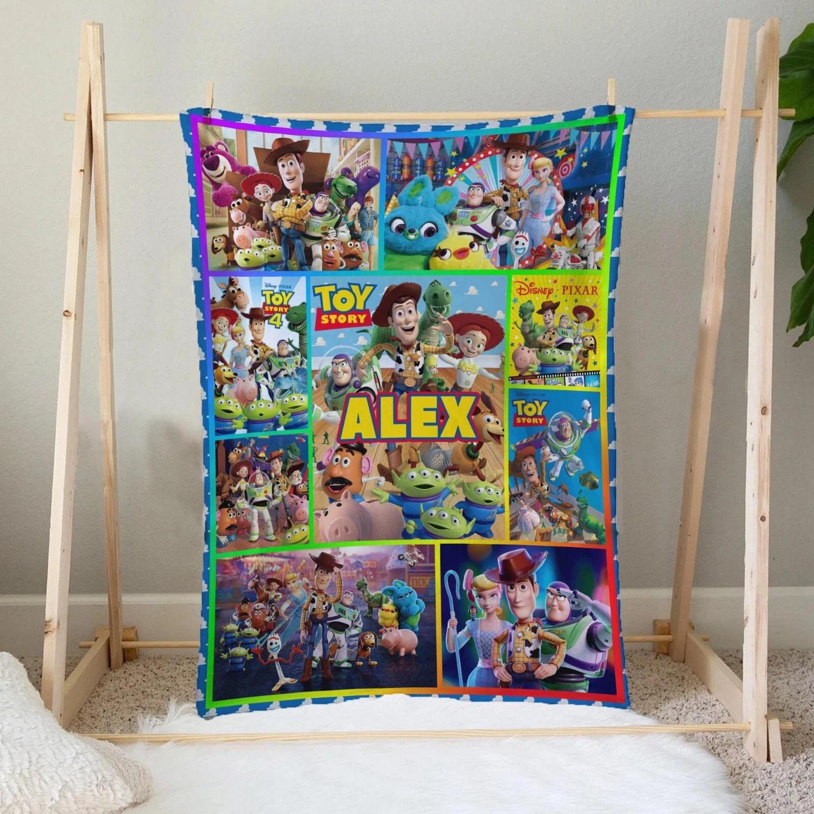 Toy Story Woody Blanket Custom Velveteen Plush Fleece Sherpa Blanket