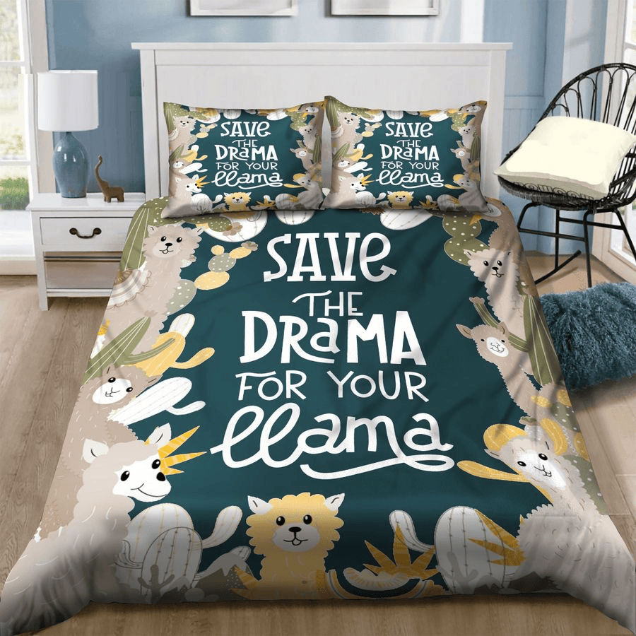 Llama Bedding Set Llama Zipper Leather Pattern Duvet Covers