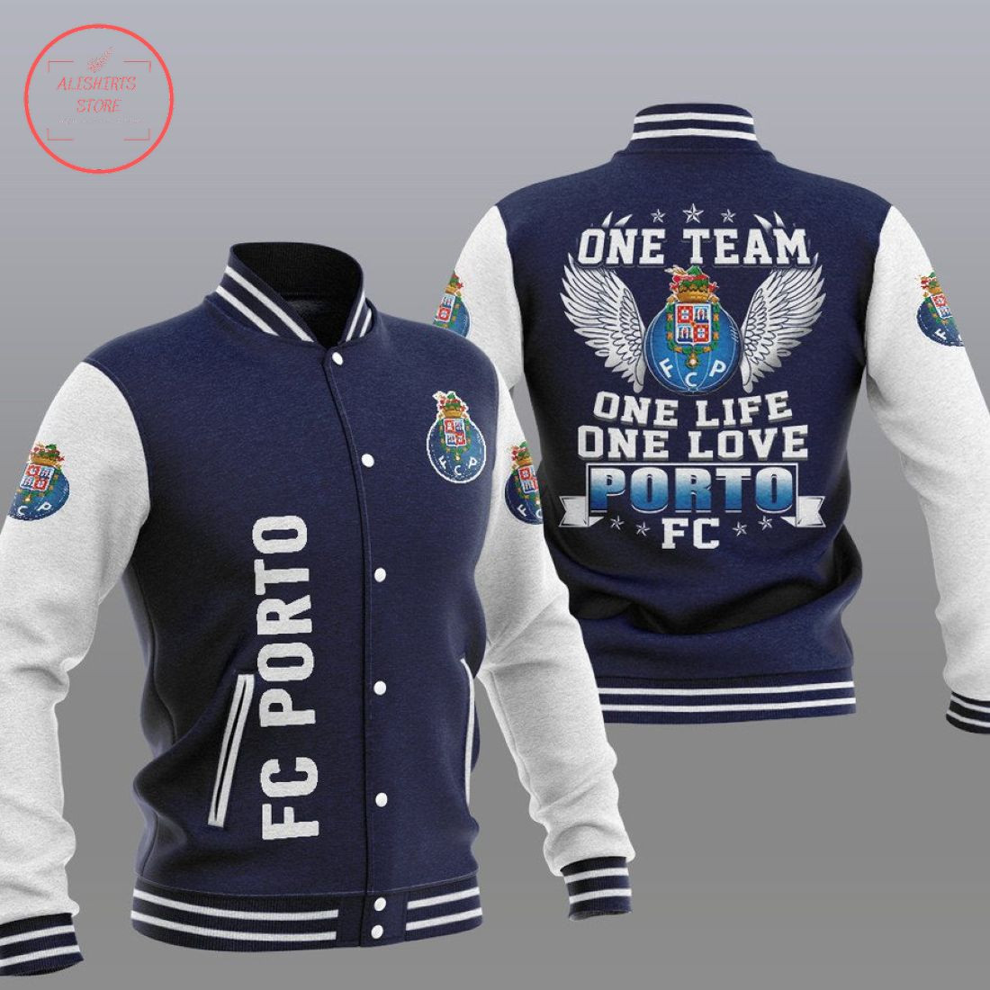 FC Porto Navy Blue One Team Baseball Jacket