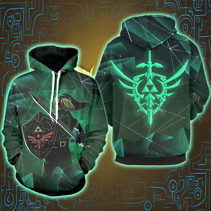 The Legend Of Zelda Art Gift For Fan Custom 3d Hoodie All Over Printed Zipper Hoodie