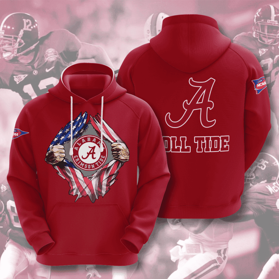 Alabama Crimson Tide 3D All Over Print Hoodie & Zip Hoodie