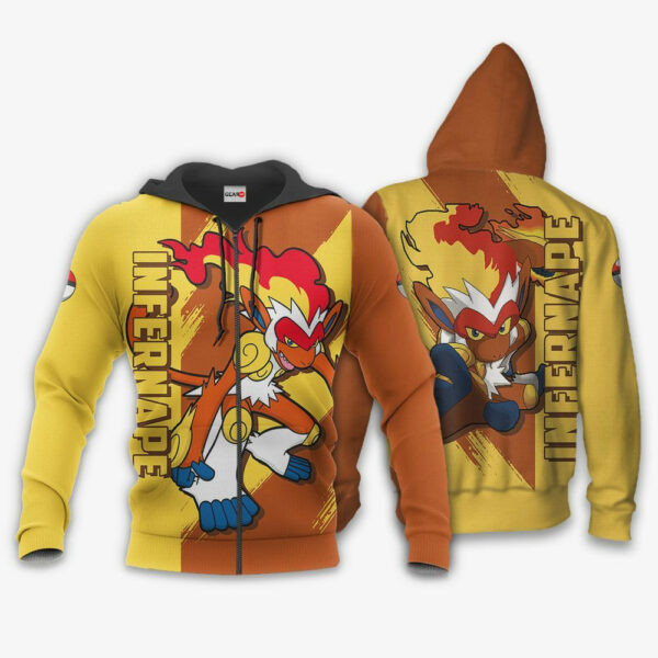 Infernape Anime Pokemon 1k834 Cartoon Graphic Outfits Aop 3d Hoodie Zip Hoodie 829