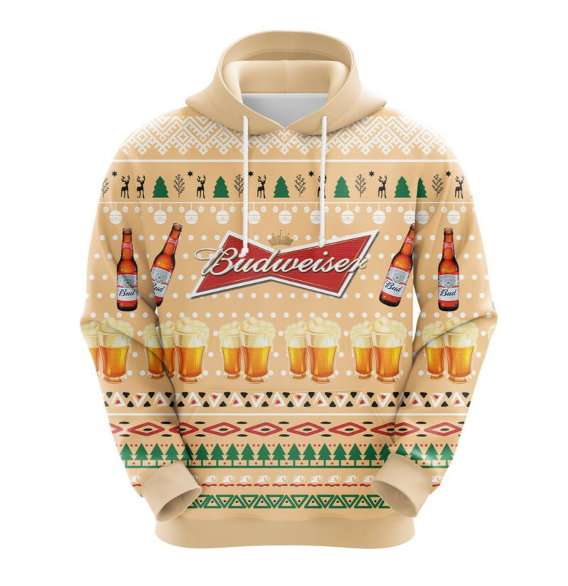 Budweiser Beer Christmas Cute Noel Mc Ugly Hoodie 3d