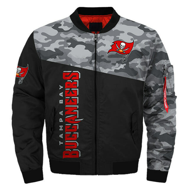Tampa Bay Buccaneers Black Camo Bomber Jacket