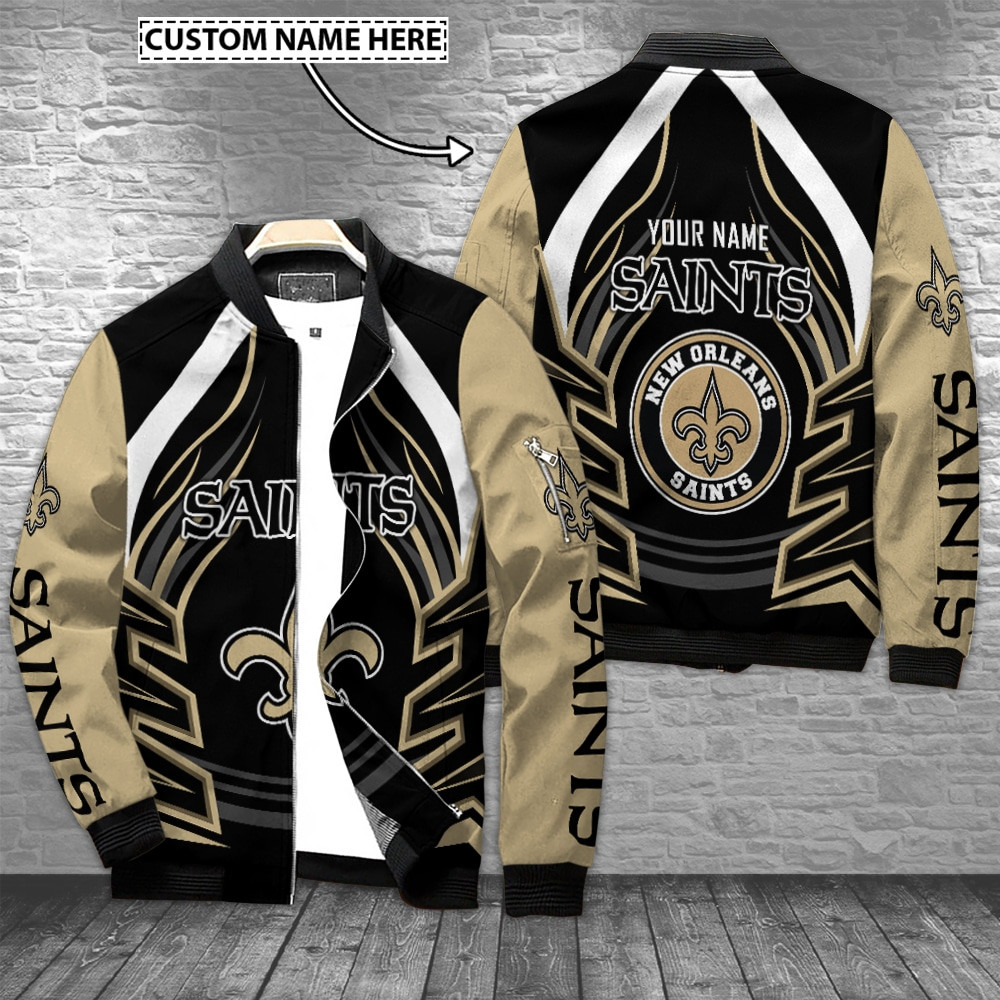 New Orleans Saints Personalized Bomber Jacket BG874