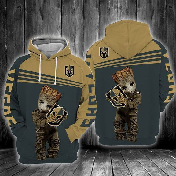 Vegas Golden Knights Groot 3D All Over Print Hoodie & Zip Hoodie