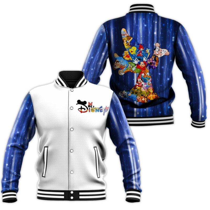 Dopey Shadow Tigger Donald Daisy Minnie Baseball Jacket