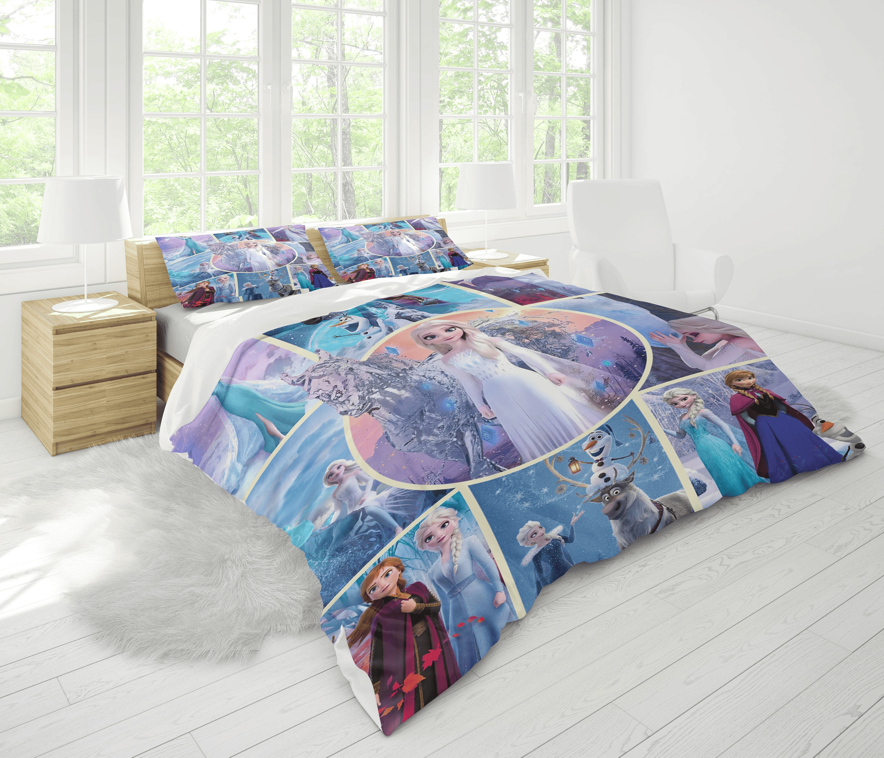 Frozen Bedding Set DN Frozen Two Characters And Scenes Duvet Covers