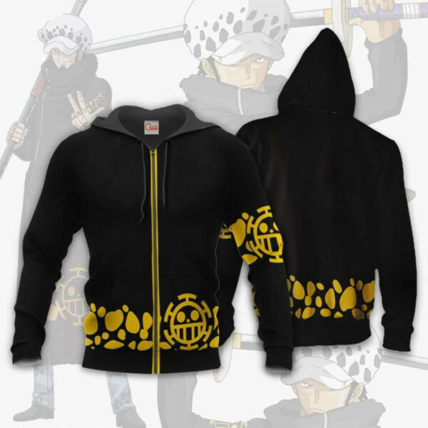 Tragafalar D Water Law Uniform One Piece Anime 3k37 Cartoon 3d Hoodie Zip Hoodie 2622