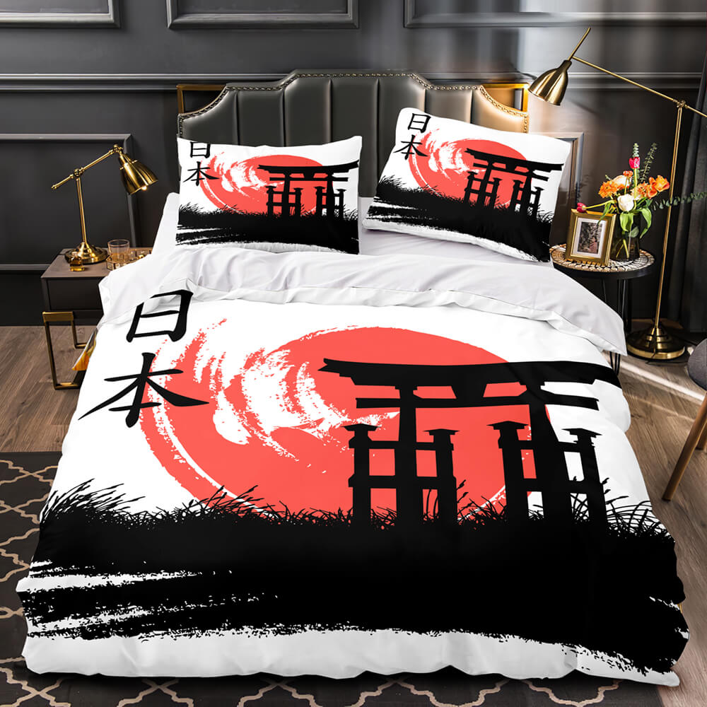 Japan Bedding Set Japanese Temple Torii Gate Duvet Covers