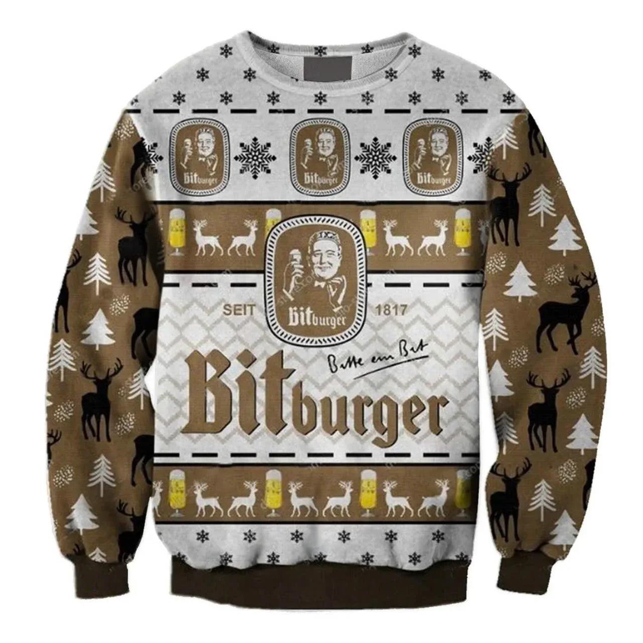 Bitburger Snowing Ugly Christmas Sweater