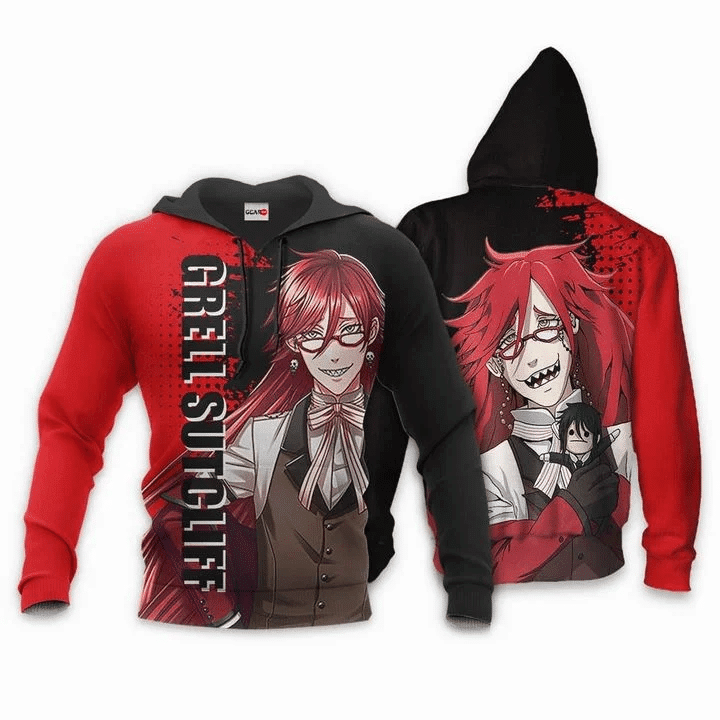 Grell Sutcliff Black Butler  3d Hoodie Zip Hoodie