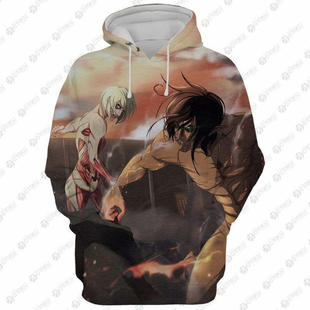 Eren Yeager Attack On Titan 3D All Over Print Hoodie & Zip Hoodie