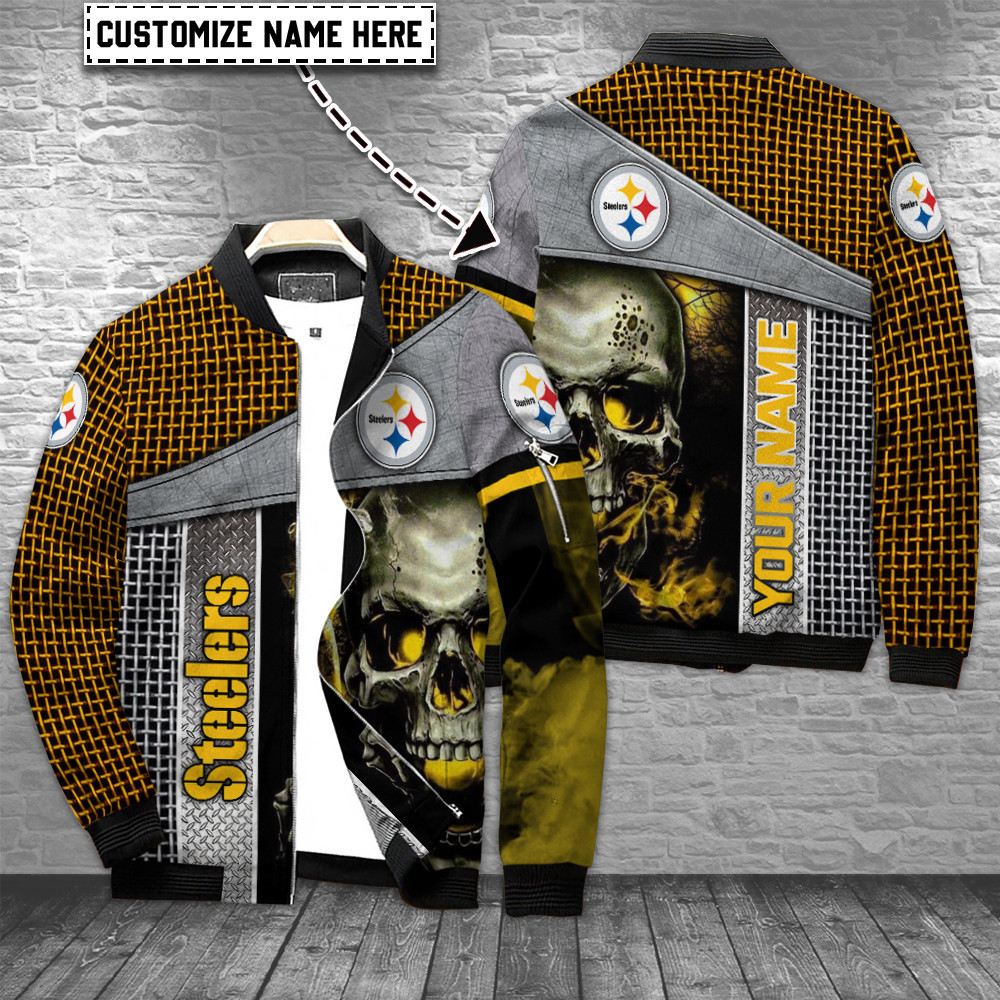 Pittsburgh Steelers Personalized Bomber Jacket BG685