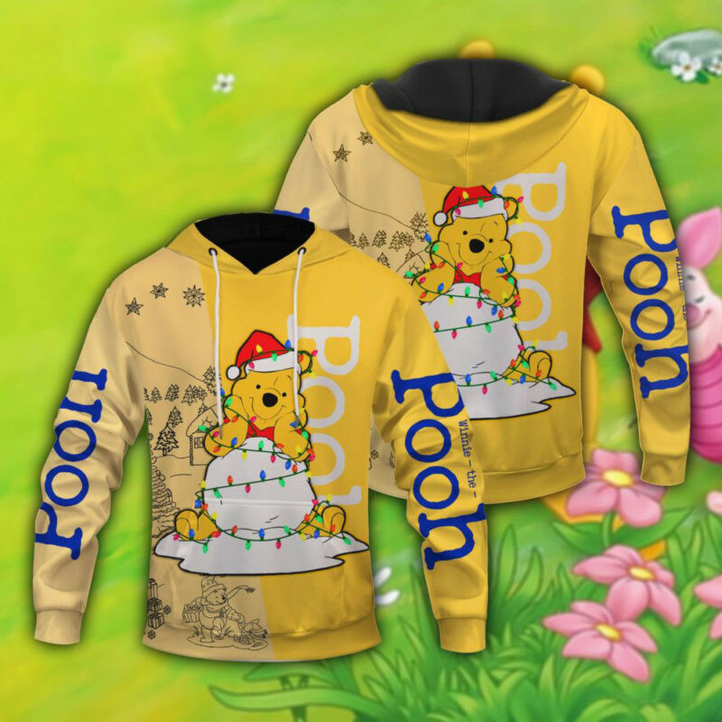 Pooh In Christmas 2021 3d Hoodie Zip Hoodie