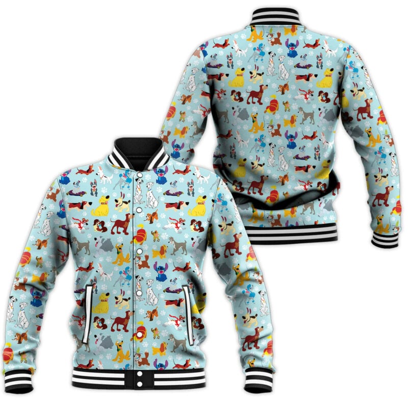 Dogs Characters Baseball Jacket