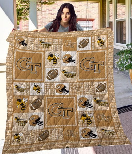 Georgia Tech Yellow Jackets 3D Customized Personalized 3D Customized Quilt Blanket