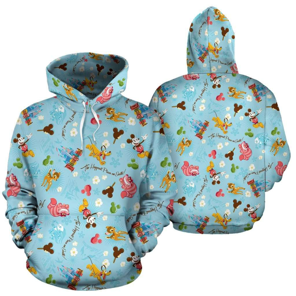 Disney Land The Happiest Place On Earth 3D All Over Print Hoodie & Zip Hoodie