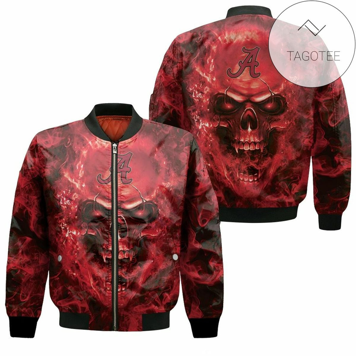 Alabama Crimson Tide Skull Bomber Jacket