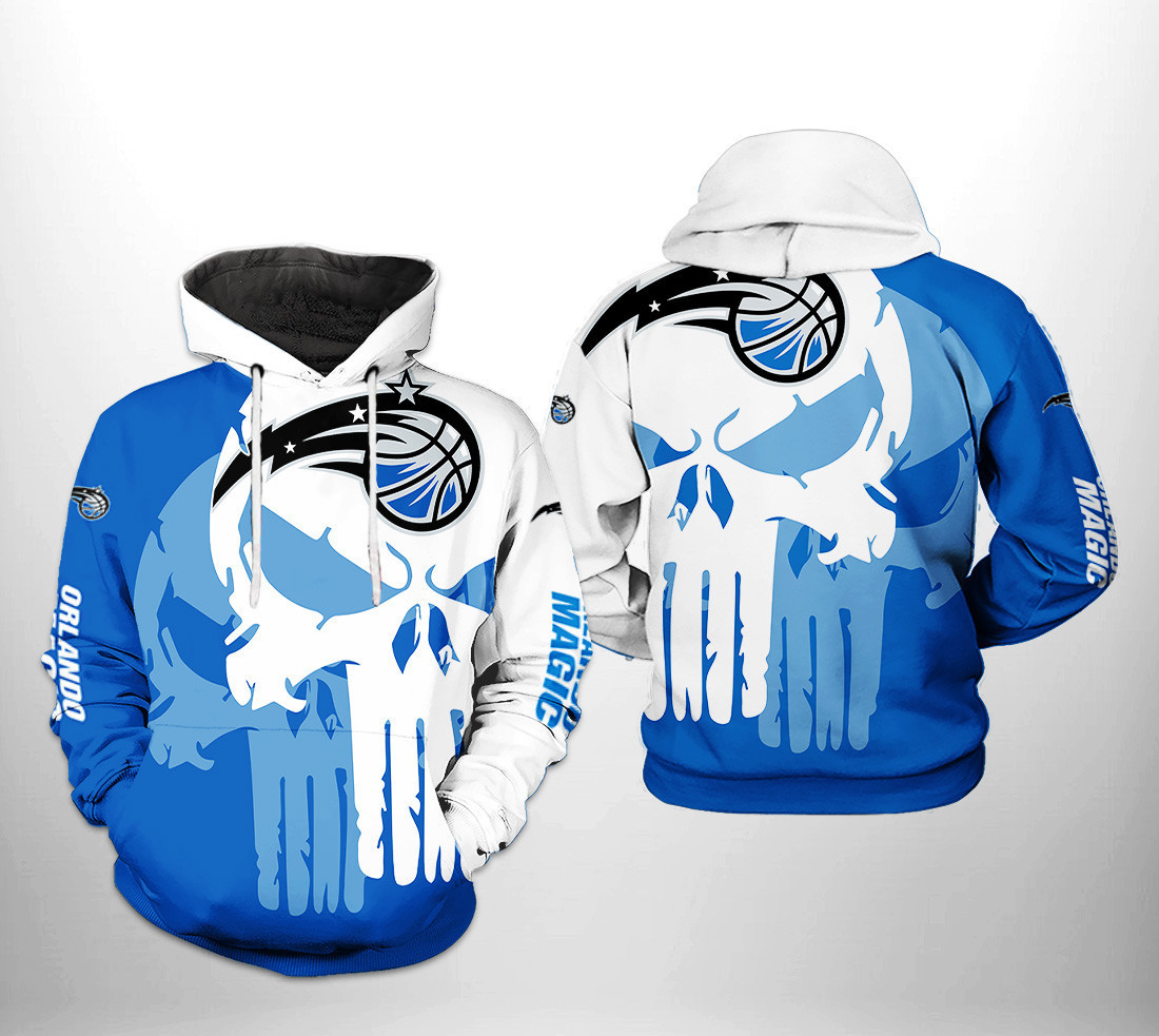 Orlando Magic Team Skull 3D All Over Print Hoodie & Zip Hoodie