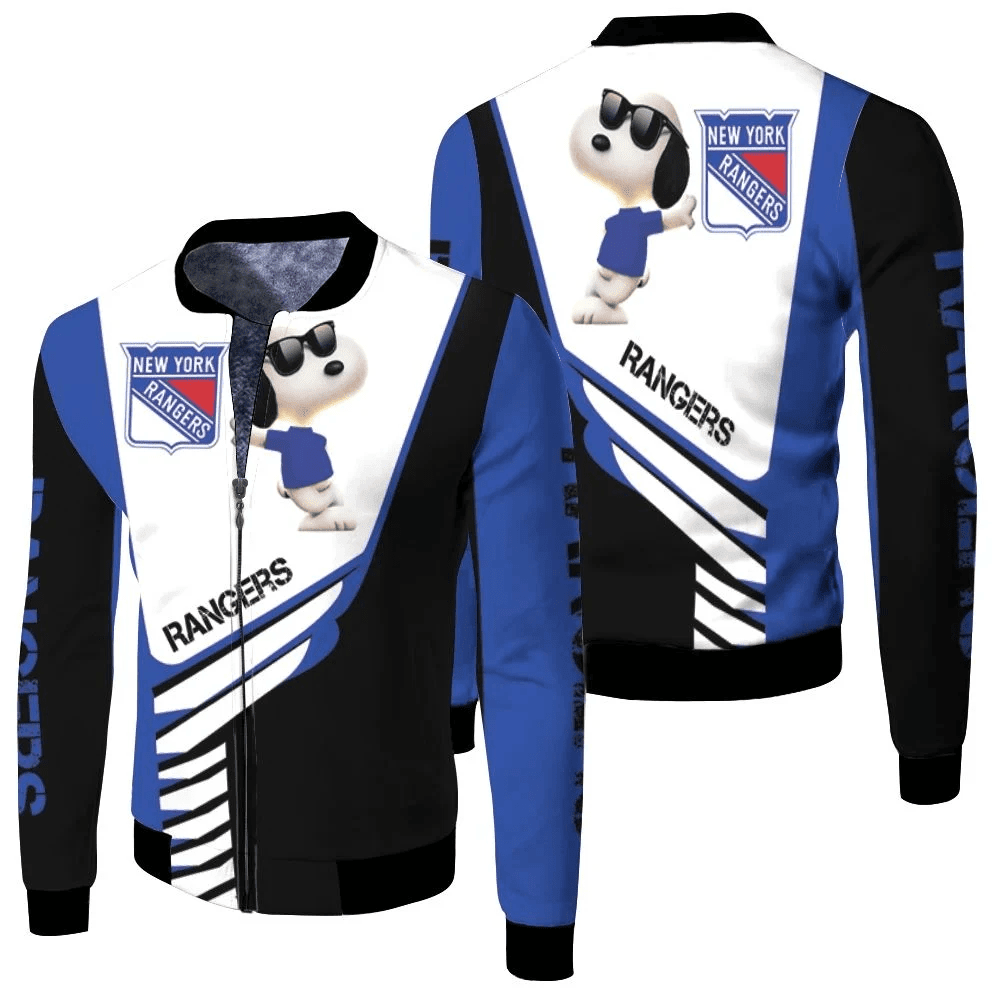 New York Rangers Snoopy For Fans Bomber Jacket