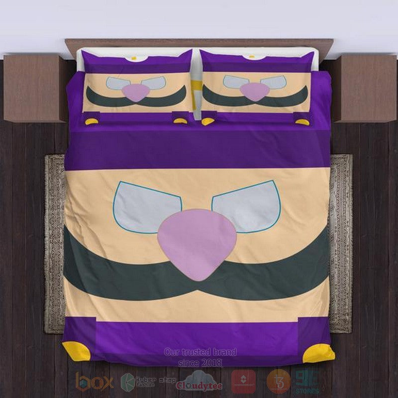 Mario Bedding Set Mario Waluigi Face Cosplaying Duvet Covers