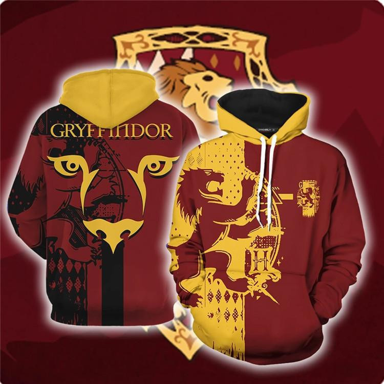 Harry Potter Gryffindor Cosplay 3d Printed Long Sleeve Hoodie