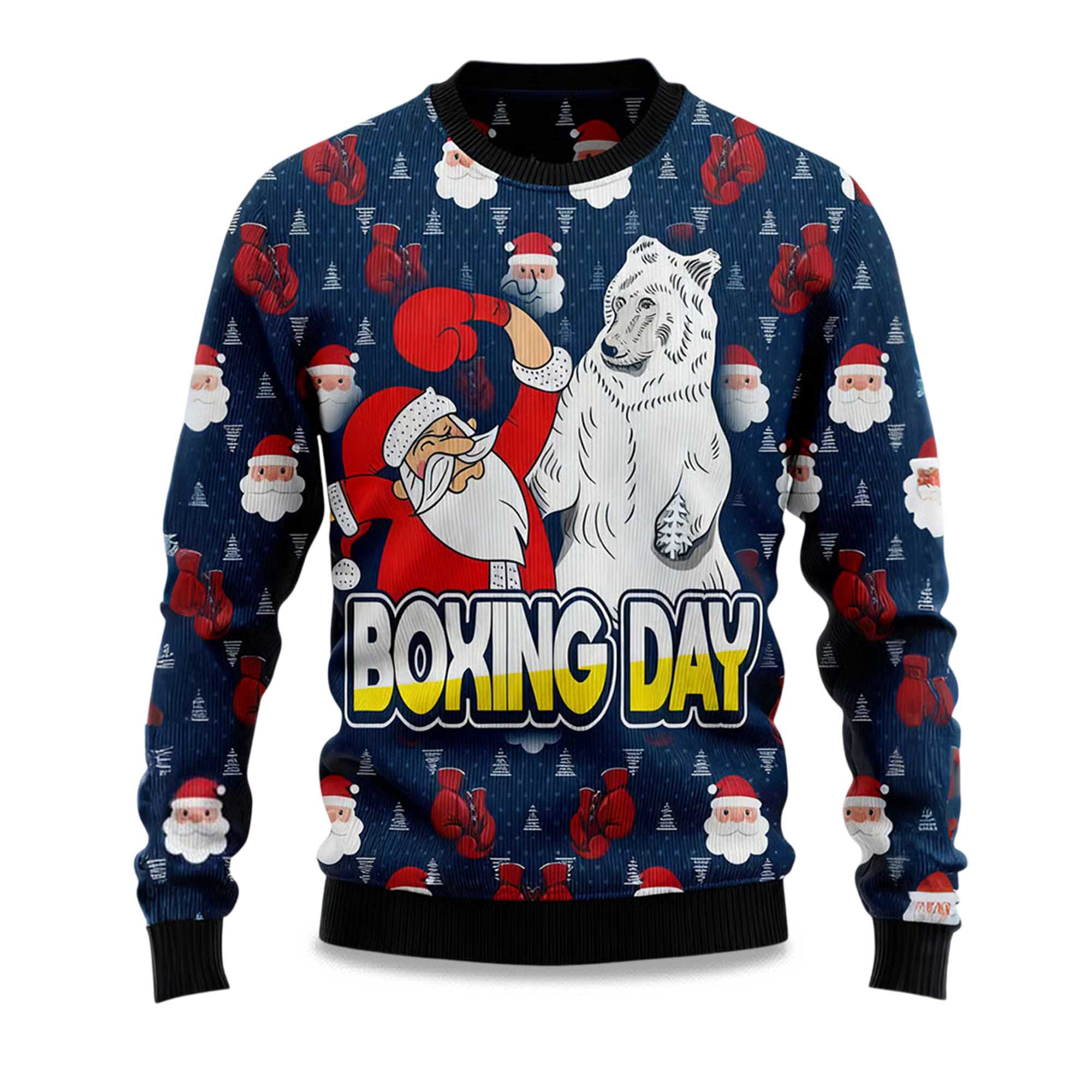 2025 Boxing Day Santa and Beer Ugly Christmas Sweater