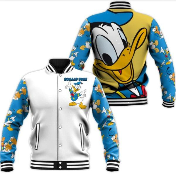 Donald Duck Disney Cartoon Gift Lover Baseball Jacket