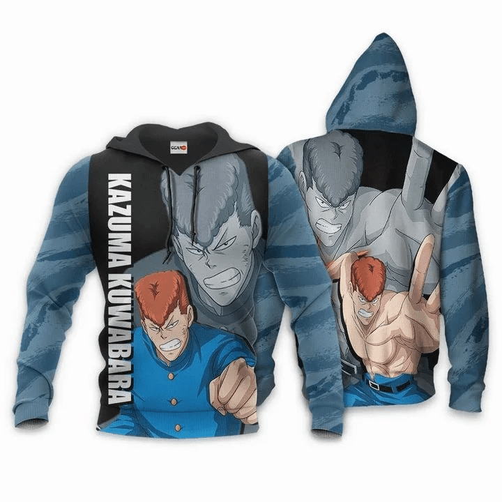 Yu Yu Hakusho Kazuma Kuwabara 3d Hoodie Zip Hoodie