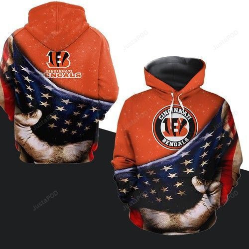 Cincinnati Bengals Allover 3D All Over Print Hoodie & Zip Hoodie