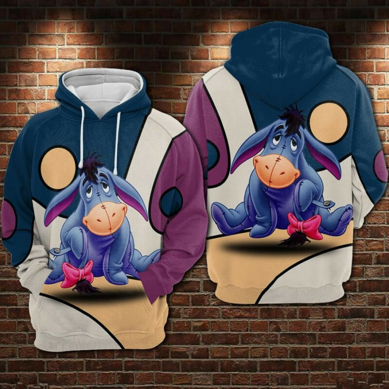 Eeyore Cartoon Winnie The Pooh Movies The 1 Over Print 3d Hoodie Zip Hoodie