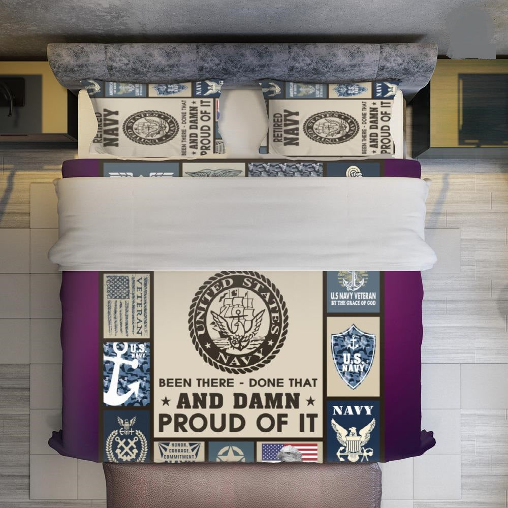 Veteran Bedding Set Retired Navy Been There Dane That Duvet Covers