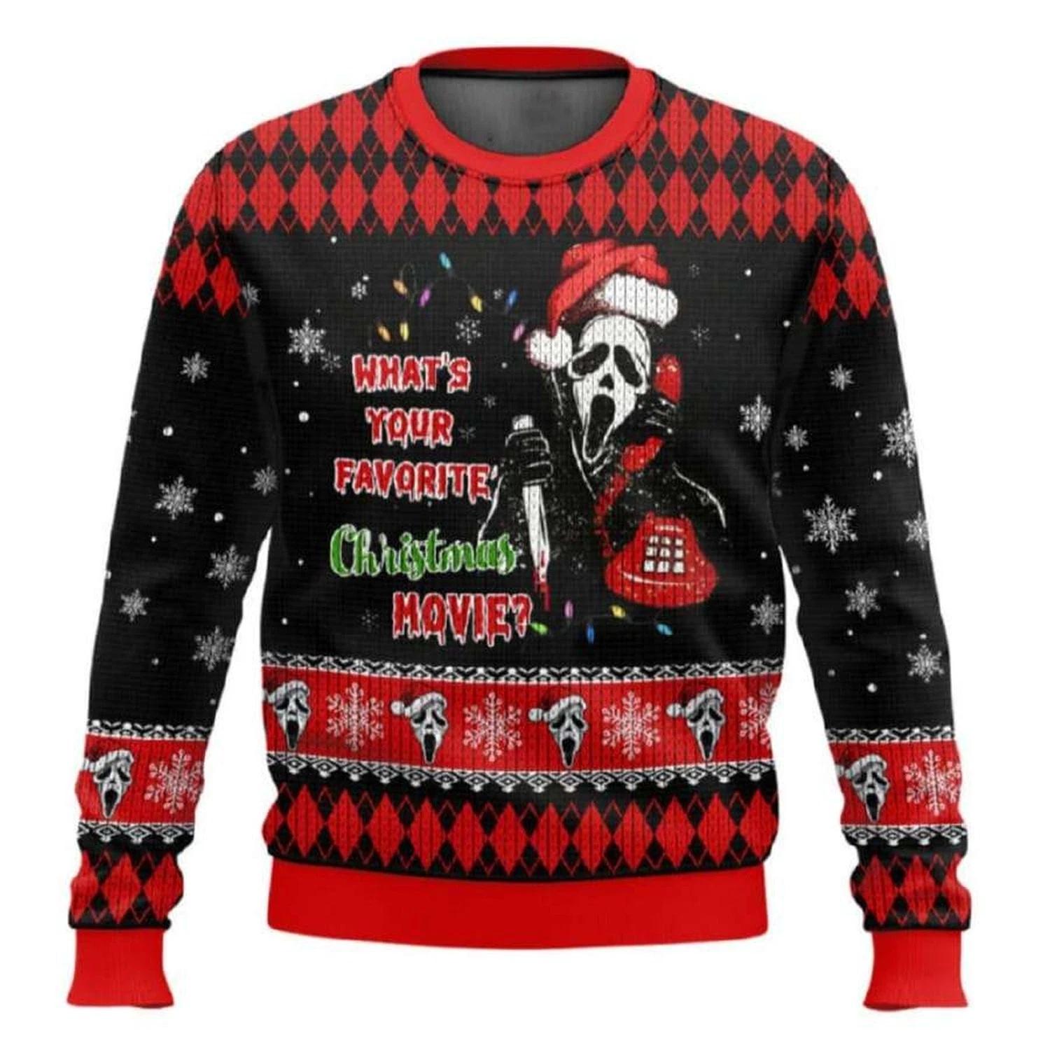 Ghostface Whats Your Favorite Chirstmas Ugly Christmas Sweater
