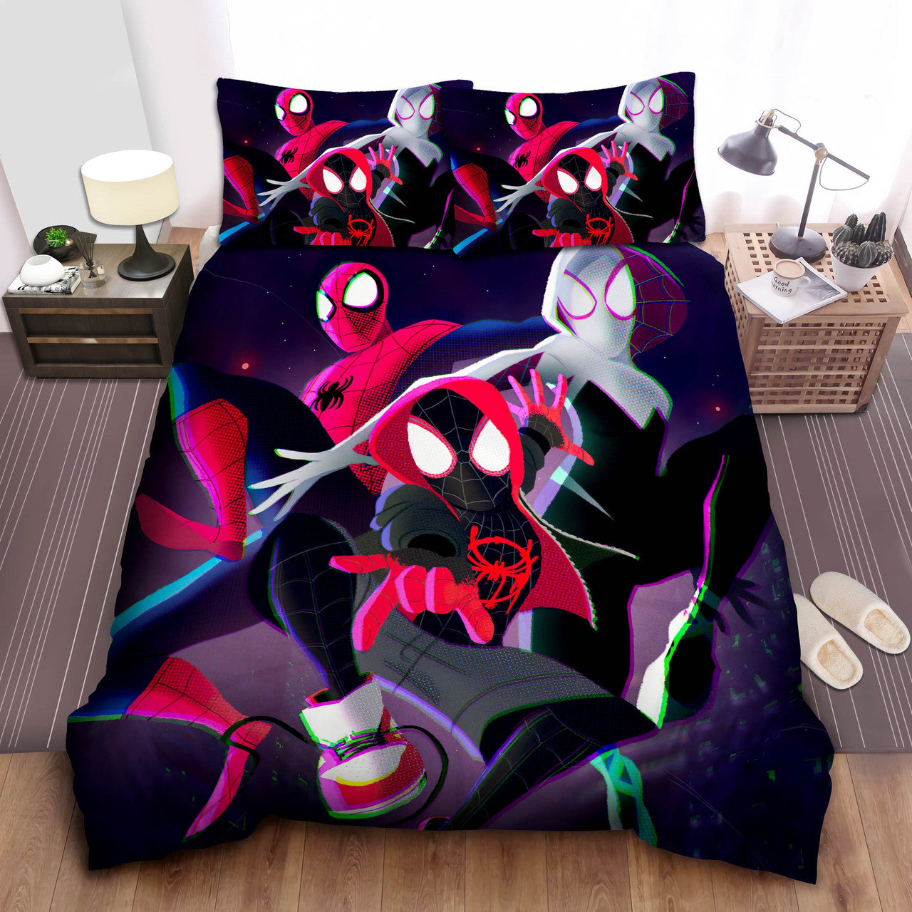 Spiderman Bedding Set MV Into The Spider Verse Duvet Covers