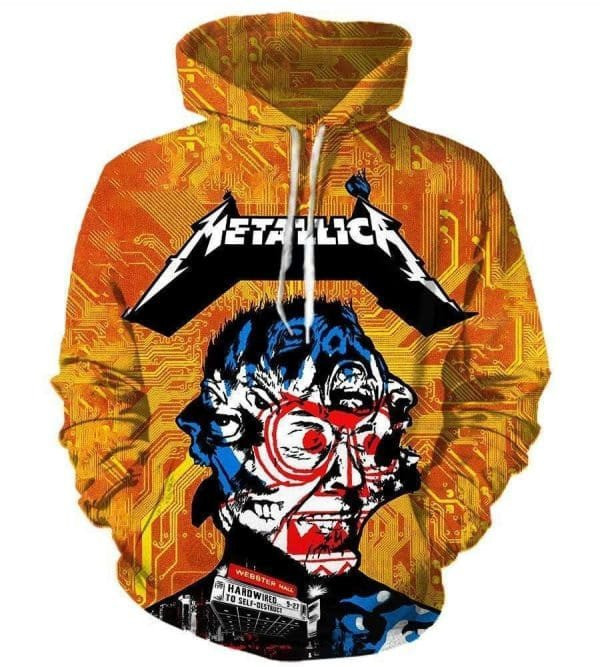 Metallica Yellow 3d Printed Hoodie/zipper Hoodie