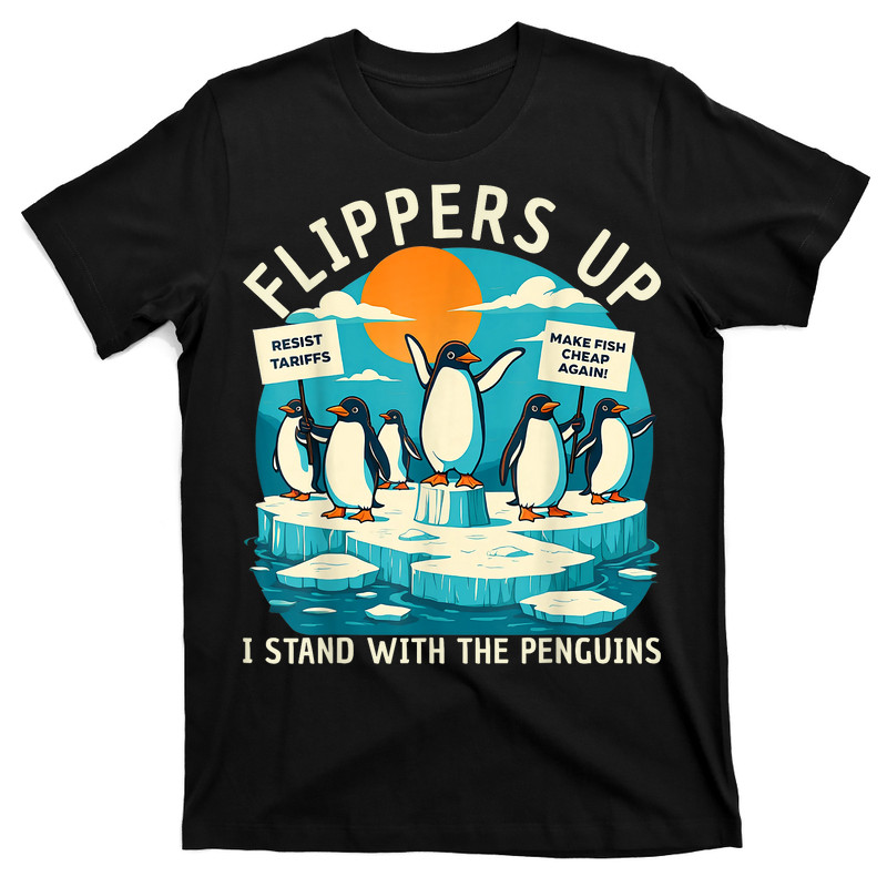 Resist Penguins Protest Against Tariffs T-Shirt